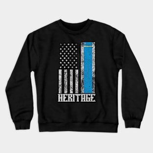 Aruba Hispanic Heritage destressed flag Crewneck Sweatshirt